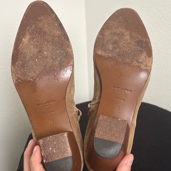 Saint Laurent western Tan Suede Ankle Boots - Picture 4 of 12